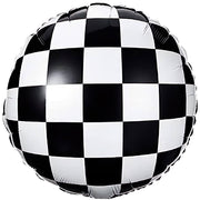 Party Brands 18 inch RACING CHECKERED PATTERN Foil Balloon 400274-PB-U