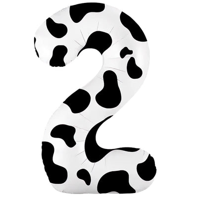 Party Brands 36 inch NUMBER 2 - COW PRINT Foil Balloon 400293-PB-U