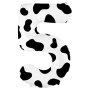 Party Brands 36 inch NUMBER 5 - COW PRINT Foil Balloon 400296-PB-U