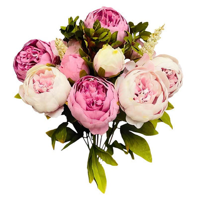 Party Brands 20 inch VICTORIAN PEONY BUSH - PINK & CREAM Party Decoration 400307-PB