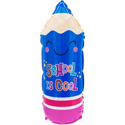 Party Brands 29 inch BACK TO SCHOOL PENCIL - BLUE Foil Balloon 400800-PB-U