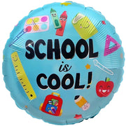 Party Brands 18 inch SCHOOL IS COOL! - BLUE Foil Balloon 400805-PB-U