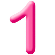 Party Brands 14 inch PVC NUMBER - 1 - PINK Foil Balloon 401031-PB-U