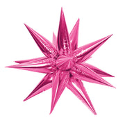 Party Brands 3D STAR-BURST - METALLIC HOT PINK (AIR-FILL ONLY) Foil Balloon 10169-PB-P
