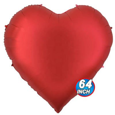 Party Brands 64 inch GIANT PERSON SIZE HEART - RED Foil Balloon 401069-PB-U