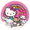 Unique 9 inch HELLO KITTY AND FRIENDS ROUND DINNER PLATES (8 PK) Plates 41598-UN