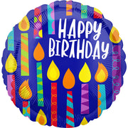 Anagram 18 inch HAPPY BIRTHDAY CANDLES Foil Balloon 41789-01-A-P