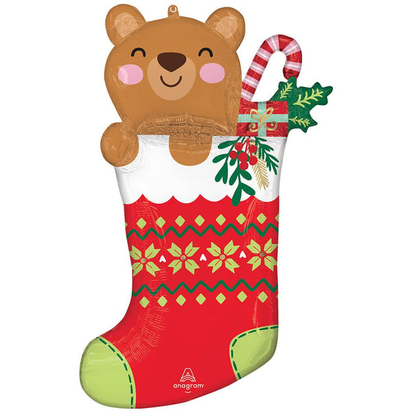 43 inch BEARY CHRISTMAS STOCKING - LA Balloons