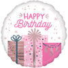 Anagram 18 inch HAPPY BIRTHDAY PASTEL GIFT BOX Foil Balloon 45711-01-A-P