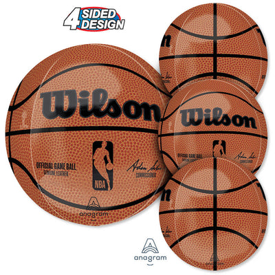 Anagram 16 inch NBA WILSON BASKETBALL ORBZ Foil Balloon 45869-01-A-P
