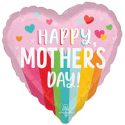 Anagram 18 inch HAPPY MOTHER'S DAY RAINBOW STRIPES Foil Balloon 46730-01-A-P