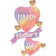 Anagram 49 inch HAPPY MOTHER'S DAY HEART TRACES Foil Balloon 46748-01-A-P