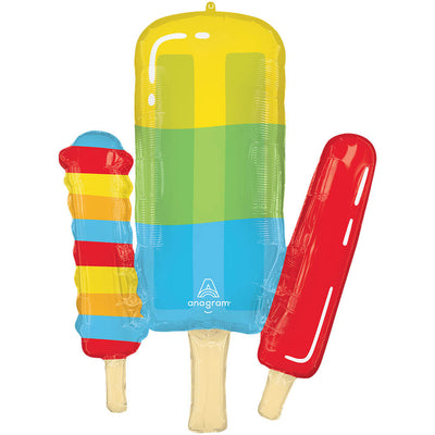 Anagram 34 inch POOL PARTY POPSICLE Foil Balloon 46773-01-A-P