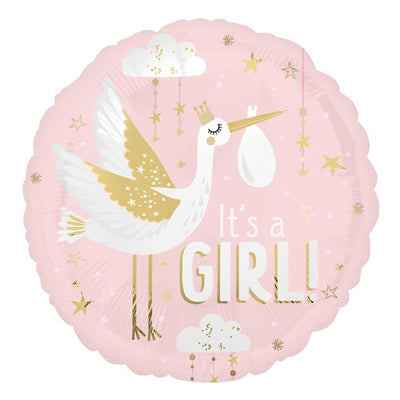 Anagram 18 inch SATIN SPECIAL DELIVERY BABY GIRL Foil Balloon 46970-01-A-P