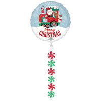 Anagram 67 inch NORTH POLE EXPRESS CHRISTMAS AIRWALKERS Foil Balloon 47090-01-A-P