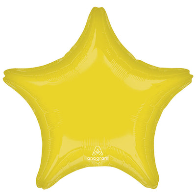 Anagram 19 inch VIBRANT YELLOW STAR Foil Balloon 47122-02-A-U
