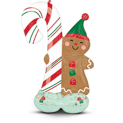 Anagram 51 inch MERRY CHRISTMINTS GINGERBREAD MAN AIRLOONZ Foil Balloon 47177-11-A-P