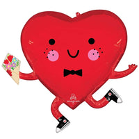 Anagram 28 inch HAPPY HEART GUY Foil Balloon 47223-01-A-P