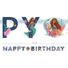 Unique 6.5 foot THE LITTLE MERMAID HAPPY BIRTHDAY JOINTED BANNER Party Decor 47751-UN