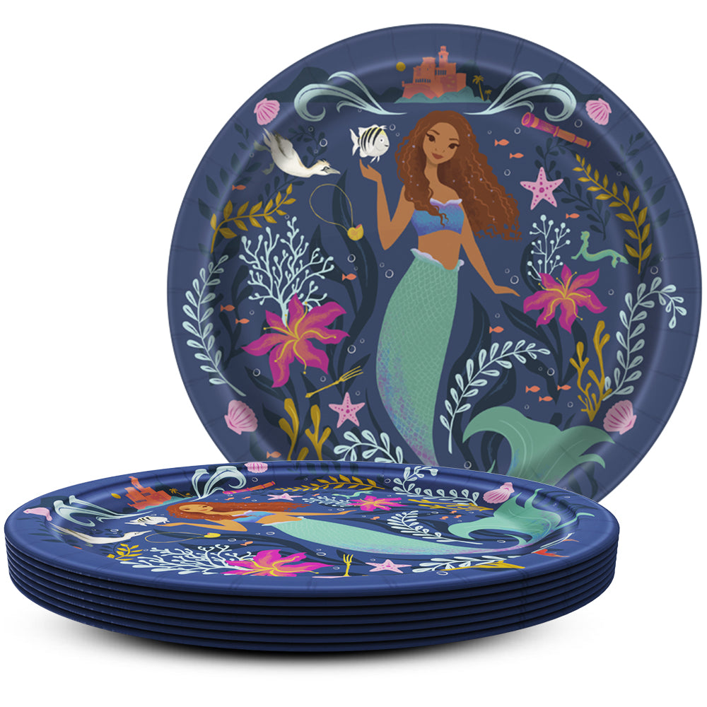 9 inch THE LITTLE MERMAID ROUND DINNER PLATES (8 PK)