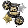 Anagram NYE TOP HAT BASH BOUQUET Balloon Bouquet 49419-01-A-P