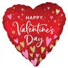 Anagram 28 inch SATIN HAPPY VALENTINE'S DAY HEARTFELT ELEGANCE Foil Balloon 49733-01-A-P