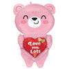 Anagram 31 inch BLUSH BEAR HUGS MULTI-BALLOON Foil Balloon 49756-01-A-P