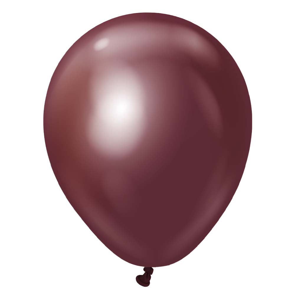 5 inch KALISAN MIRROR BURGUNDY - LA Balloons