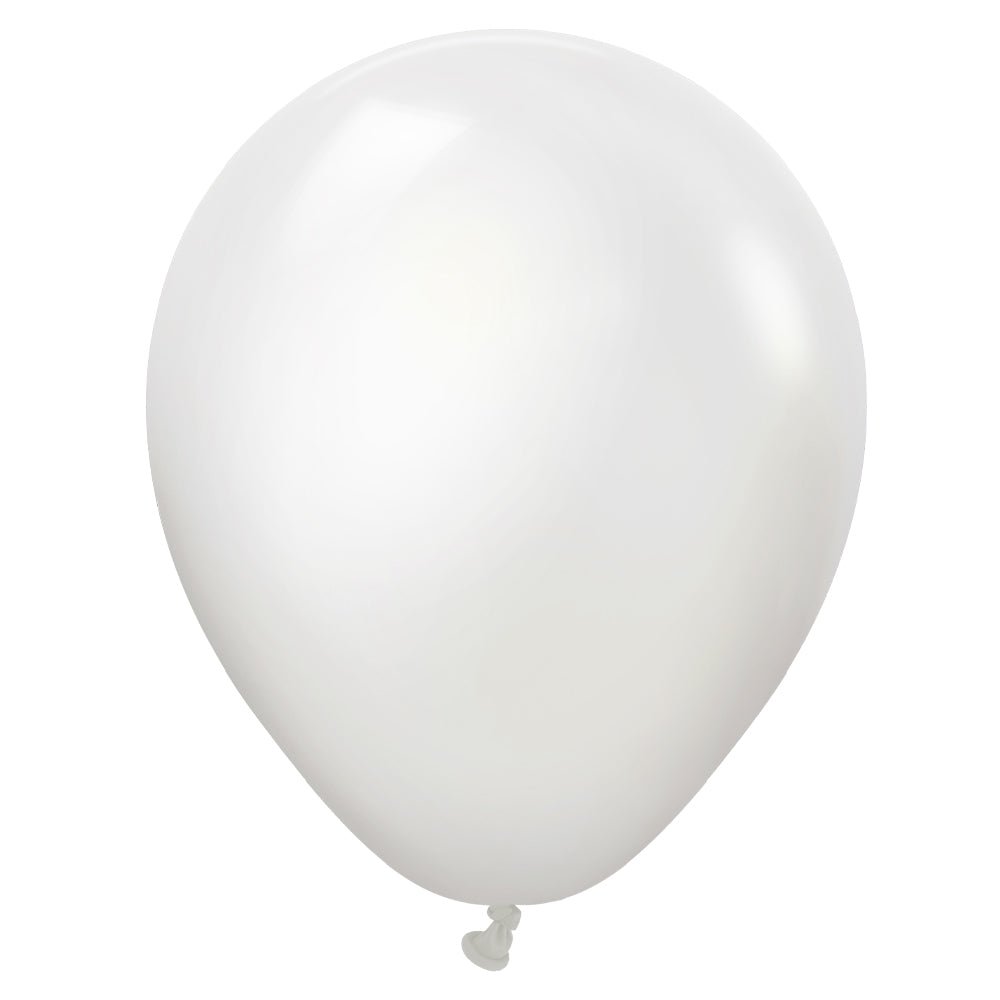 5 inch KALISAN OPAQUE SATIN SNOW WHITE - LA Balloons