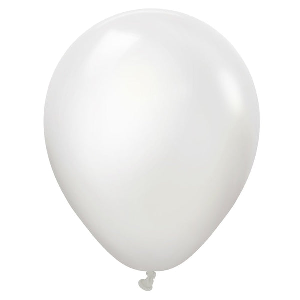 5 inch KALISAN OPAQUE SATIN SNOW WHITE - LA Balloons