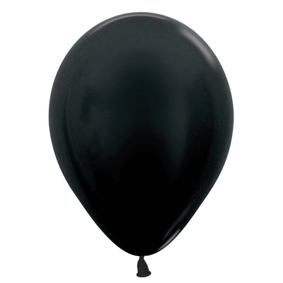 5 inch SEMPERTEX METALLIC BLACK - LA Balloons