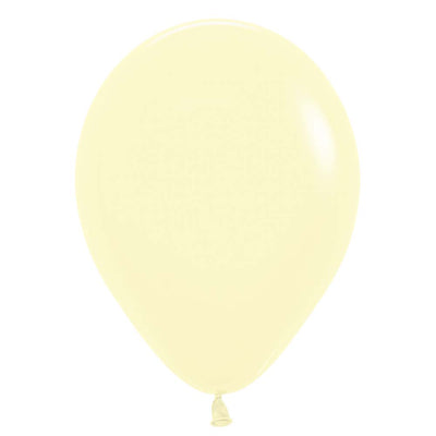 5 inch SEMPERTEX PASTEL MATTE YELLOW - LA Balloons