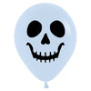 5 inch SKULL FACE - FASHION WHITE - LA Balloons