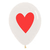 Sempertex 11 inch HEART OF RED Latex Balloons