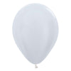Sempertex 5 inch SEMPERTEX PEARL WHITE Latex Balloons 51061-B
