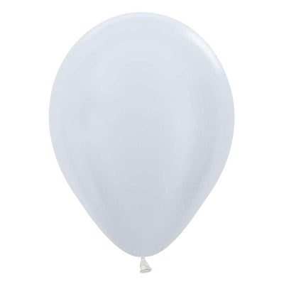 Sempertex 5 inch SEMPERTEX PEARL WHITE Latex Balloons 51061-B