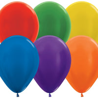 Sempertex 5 inch SEMPERTEX METALLIC ASSORTMENT Latex Balloons 51080-B
