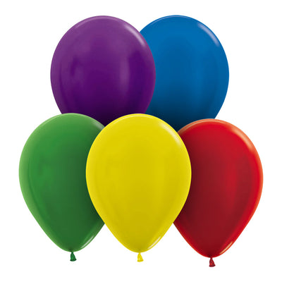 Sempertex 5 inch SEMPERTEX METALLIC ASSORTMENT Latex Balloons 51080-B