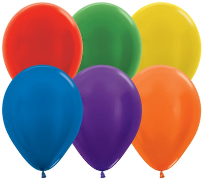 Sempertex 5 inch SEMPERTEX METALLIC ASSORTMENT Latex Balloons 51080-B