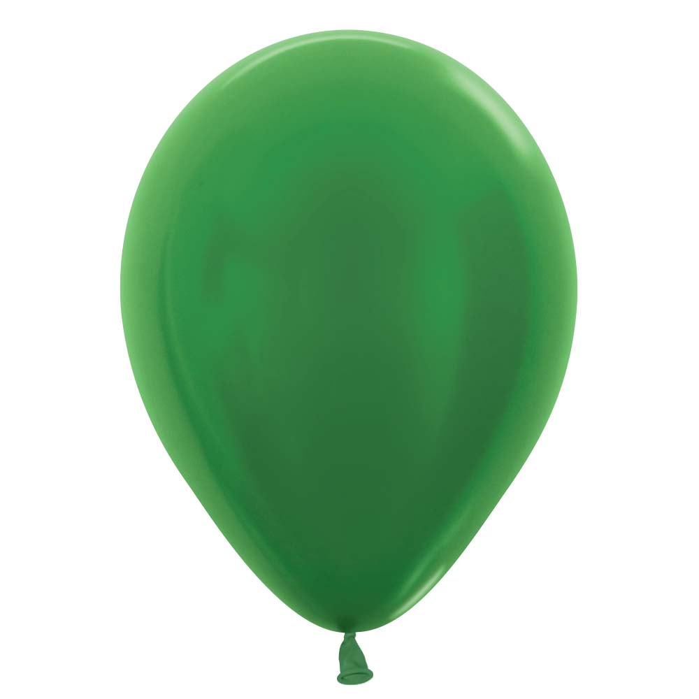 Sempertex 5 inch SEMPERTEX METALLIC GREEN Latex Balloons 51084-B