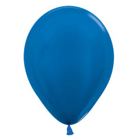 Sempertex 5 inch SEMPERTEX METALLIC BLUE Latex Balloons 51086-B