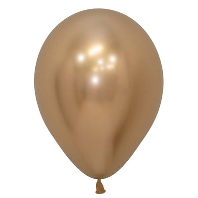 Sempertex 5 inch SEMPERTEX REFLEX GOLD Latex Balloons 51148-B