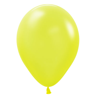 Sempertex 11 inch SEMPERTEX NEON YELLOW Latex Balloons 53053-B