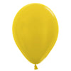 Sempertex 11 inch SEMPERTEX METALLIC YELLOW Latex Balloons 53085-B
