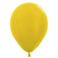 Sempertex 11 inch SEMPERTEX METALLIC YELLOW Latex Balloons 53085-B
