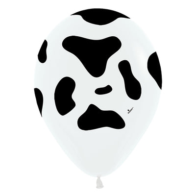 Sempertex 11 inch COW PRINT Latex Balloons 53113-B