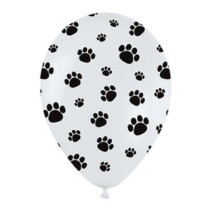 Sempertex 11 inch PAW PRINTS Latex Balloons 53224-B
