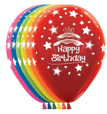 11 inch SEMPERTEX BIRTHDAY CAKE METALLICS