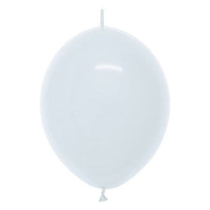 Sempertex 12 inch SEMPERTEX LINK-O-LOON - FASHION WHITE Latex Balloons 54002-B