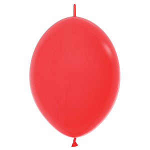 Sempertex 12 inch LINK-O-LOON FASHION RED Latex Balloons 54012-B
